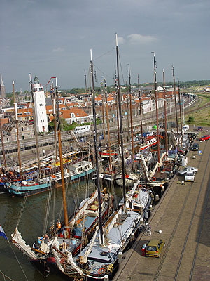 The area right of the harbour